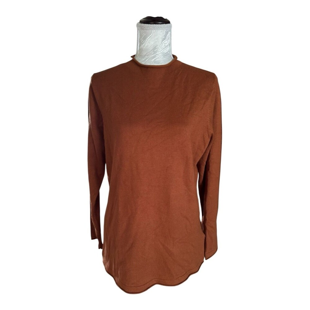 Liverpool Women’s Crewneck Top in Warm Rust Brown - Picture 3 of 9